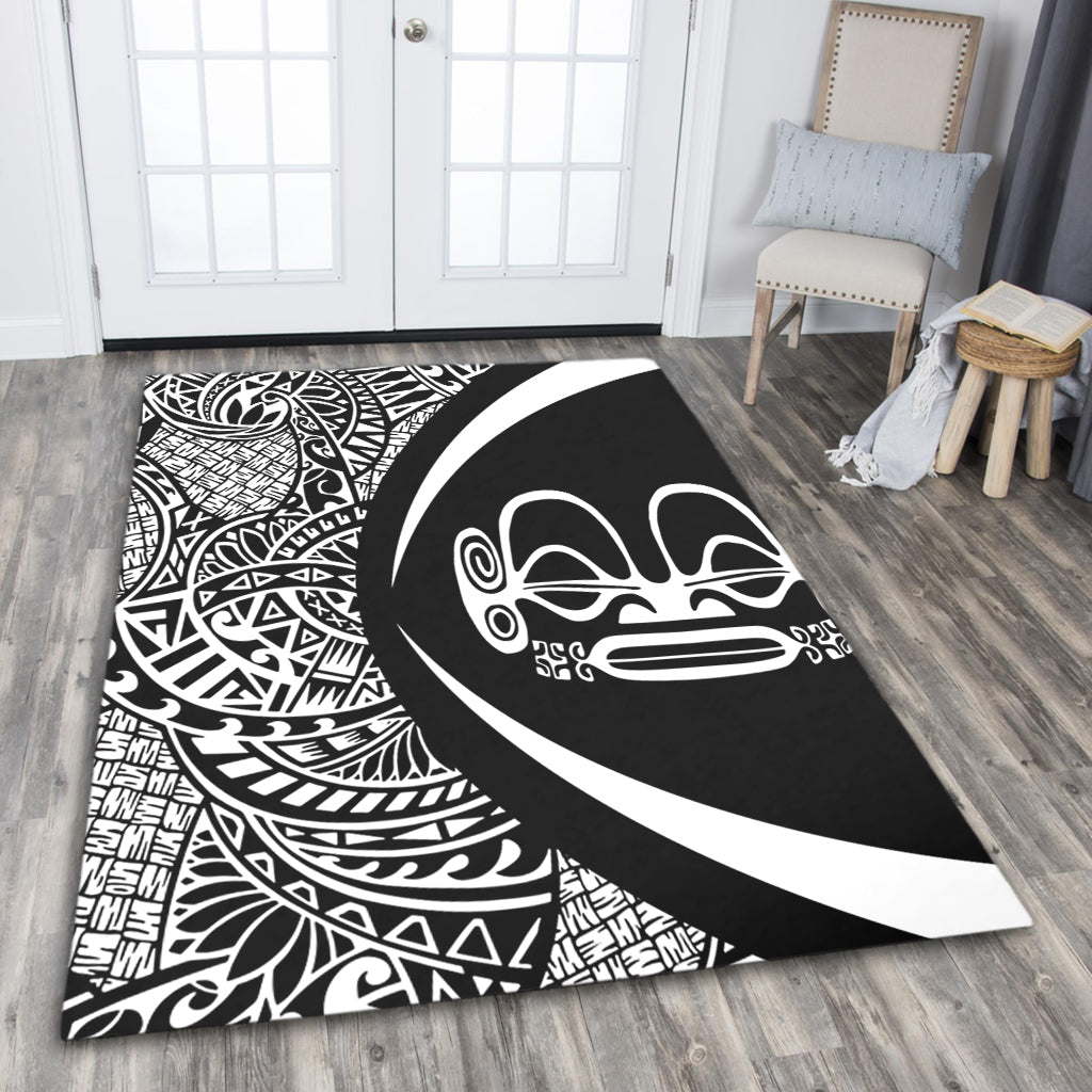 Marquesas Islands Area Rug Lauhala White Circle Style