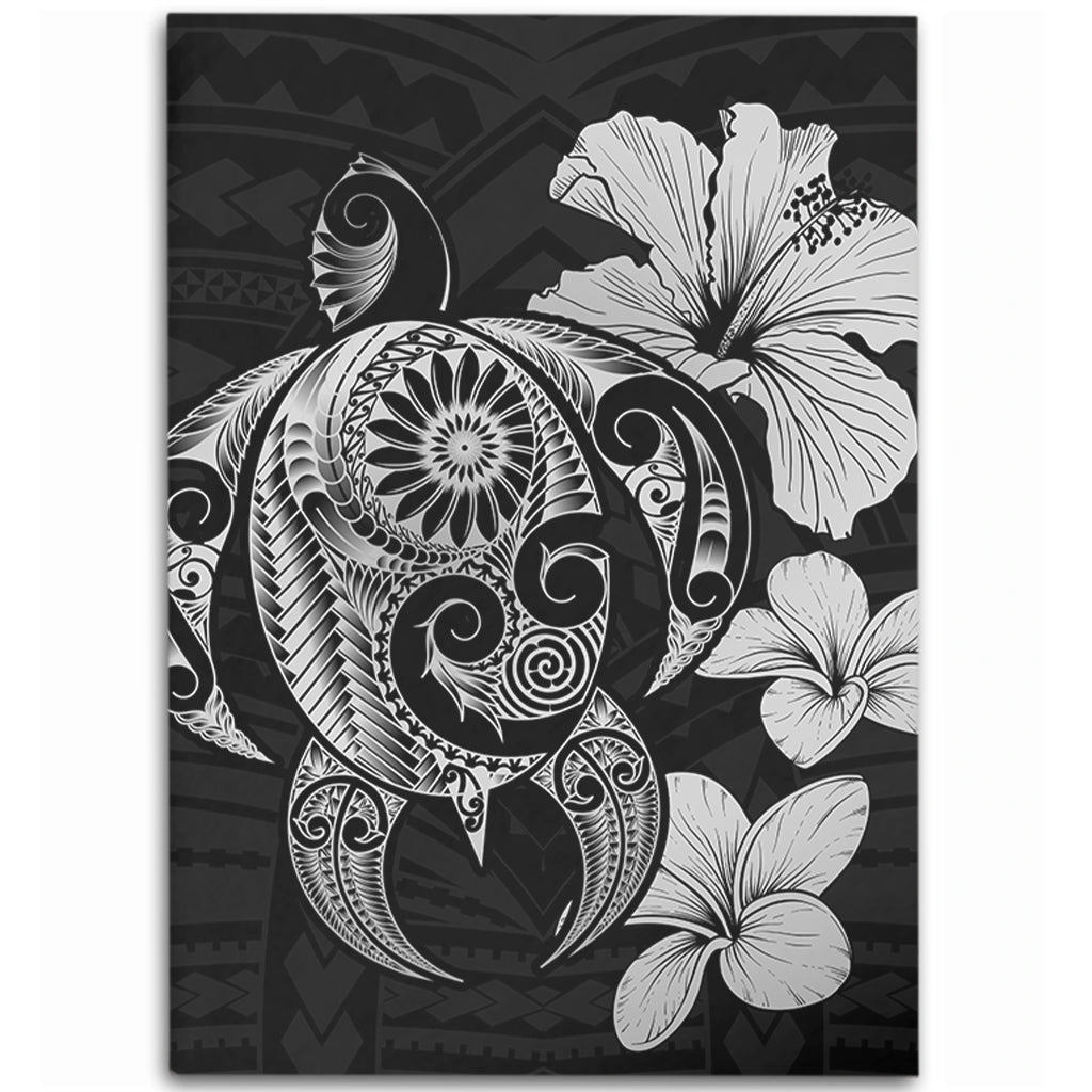 Hawaii Area Rug Hibiscus Plumeria Mix Polynesian Turtle