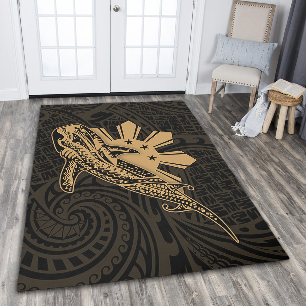 Philippines Filipinos Area Rug Tribal Whale Shark