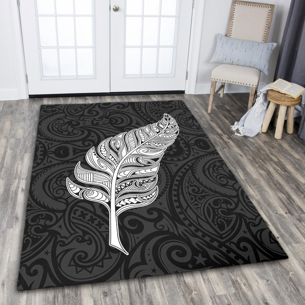 New Zealand Area Rug Maori Silver Fern Simple Style