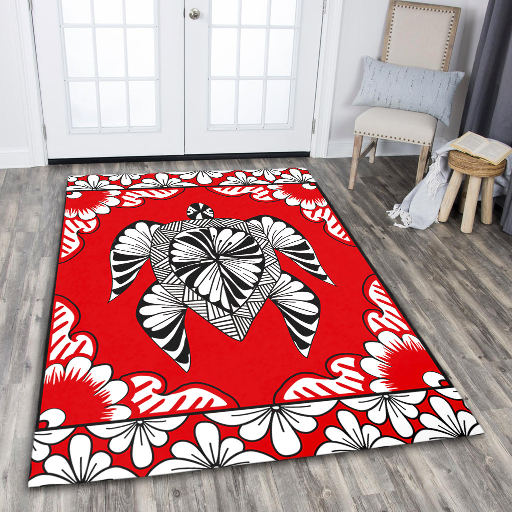 Tonga Area Rug Tapa Turtle Design