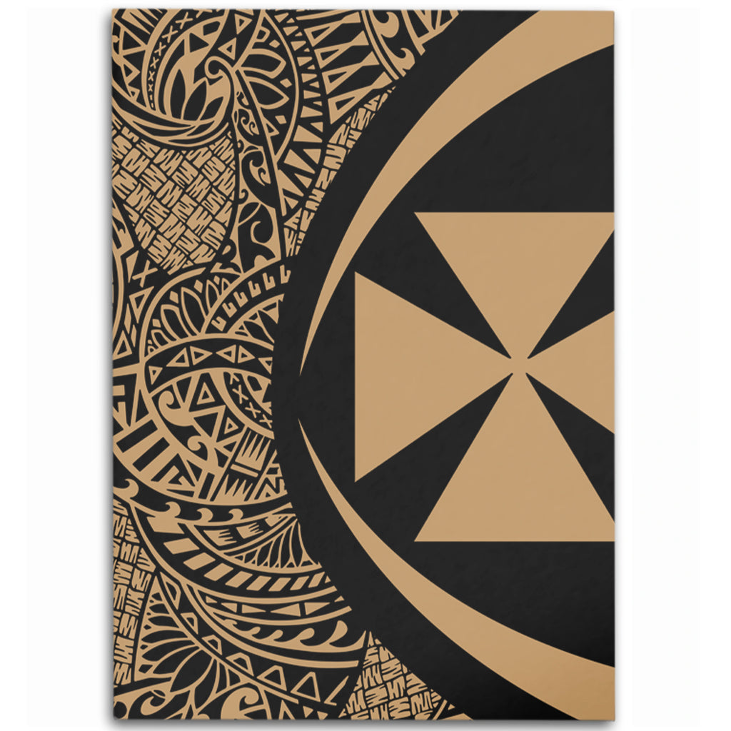 Wallis And Futuna Area Rug Lauhala Gold Circle Style