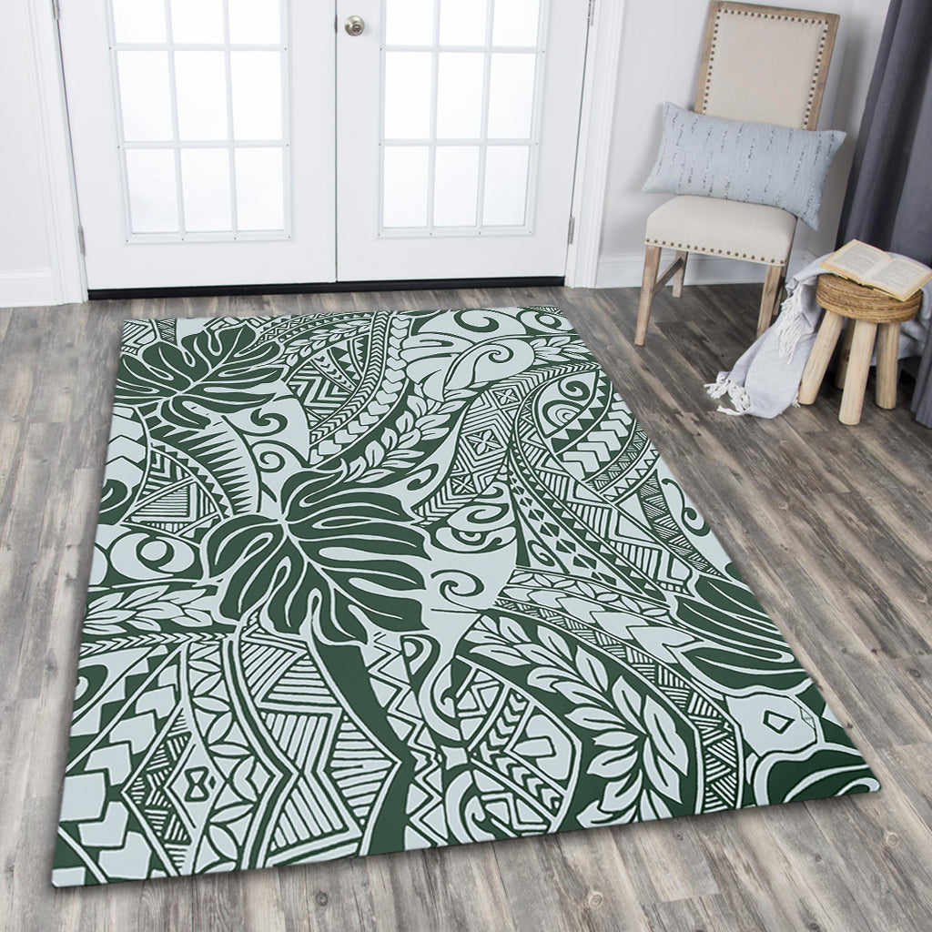 Hawaii Area Rug Tribal Pattern Leaf