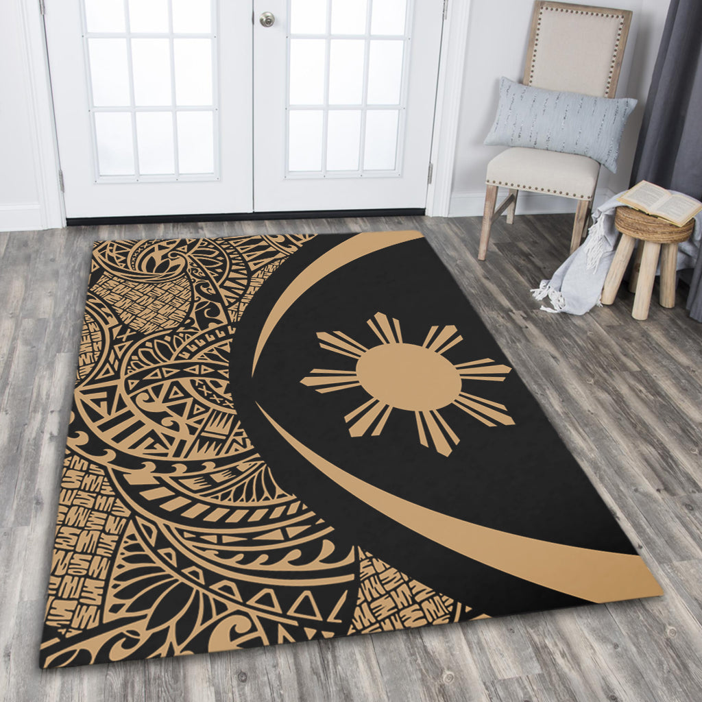 Philippines Filipinos Area Rug Lauhala Gold Circle Style