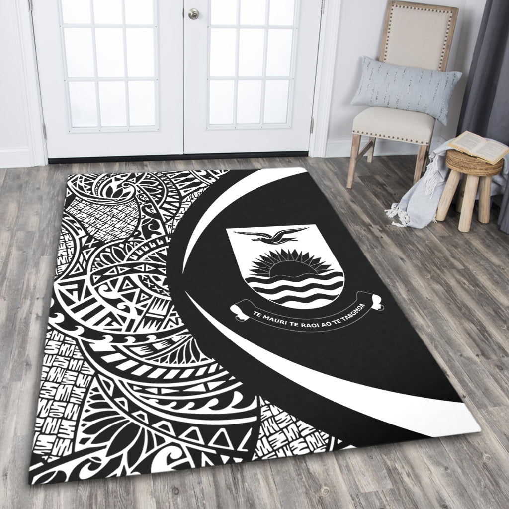 Kiribati Area Rug Lauhala White Circle Style
