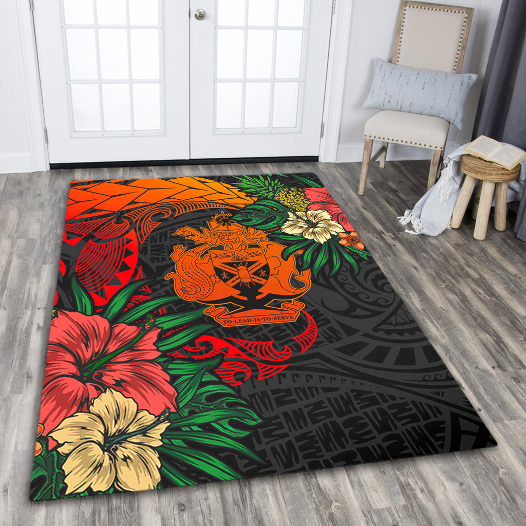 Solomon Islands Area Rug Polynesian Coat Of Arms Tropical