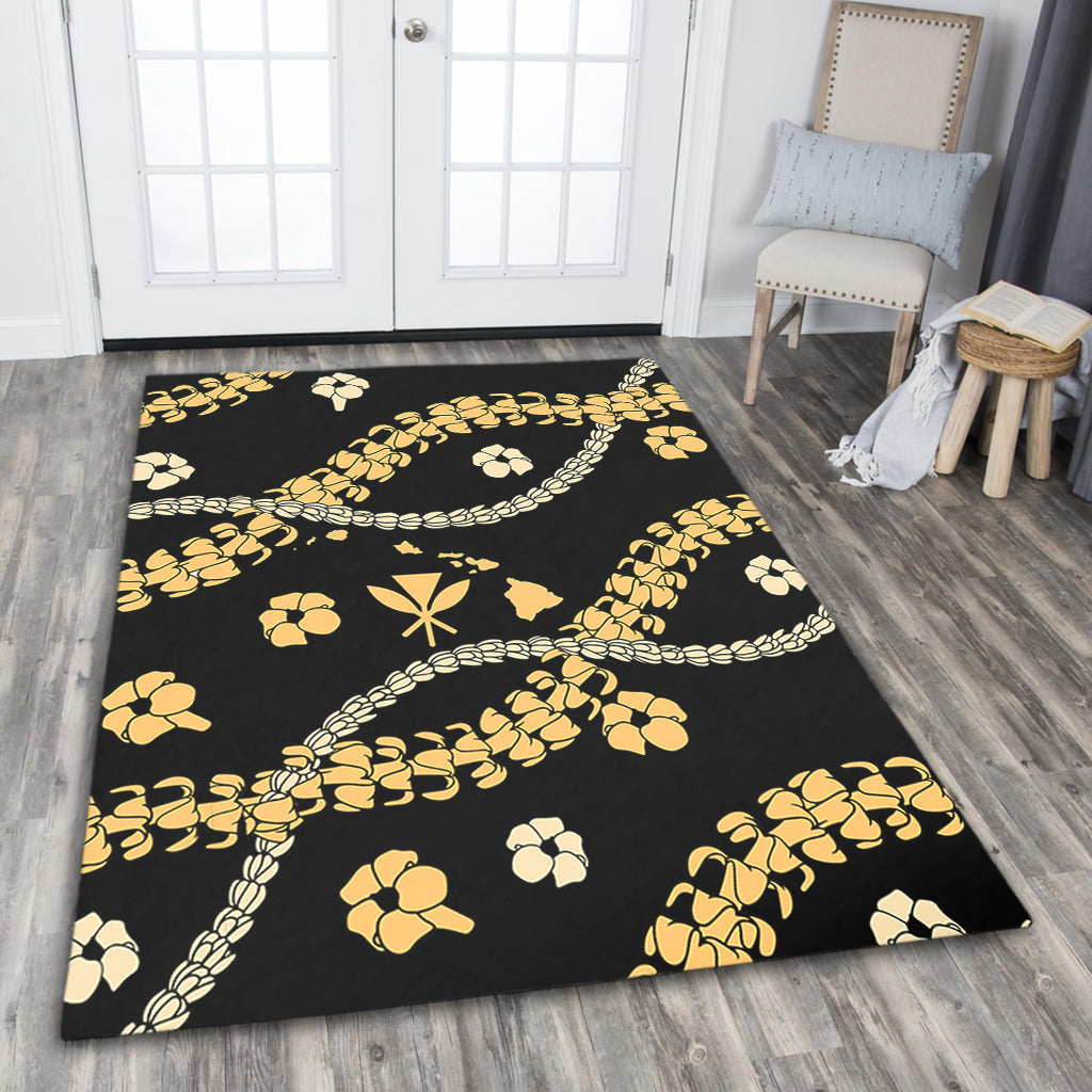 Hawaii Area Rug Curve Floral Lei