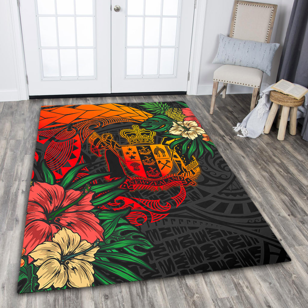 New Zealand Area Rug Polynesian Coat Of Arms Tropical