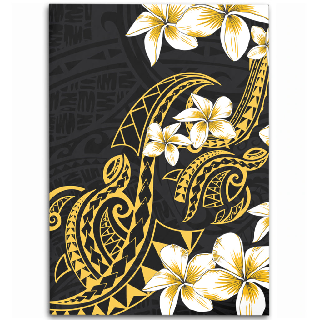 Hawaii Area Rug Polynesian Tribal Tattoo Plumeria Flower