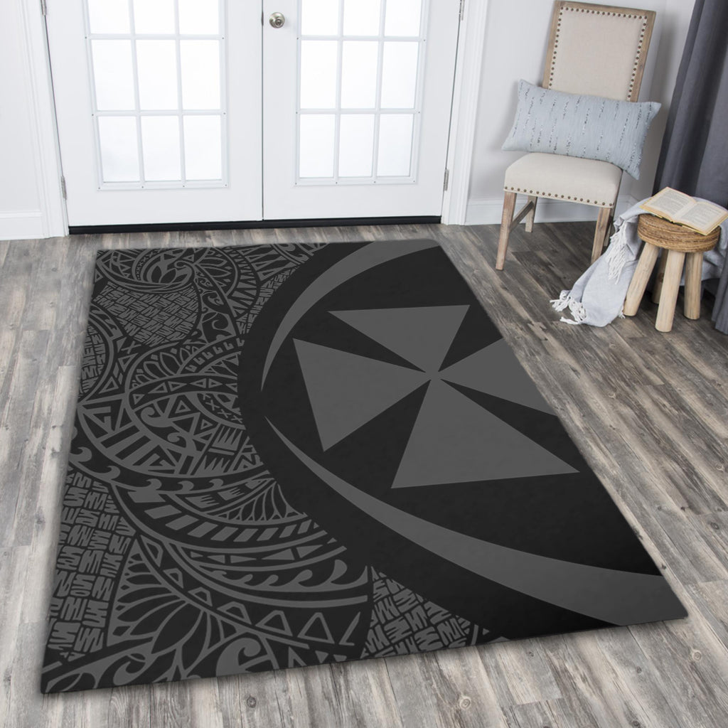 Wallis And Futuna Area Rug Lauhala Gray Circle Style