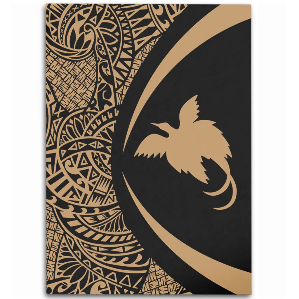 Papua New Guinea Area Rug Lauhala Gold Circle Style