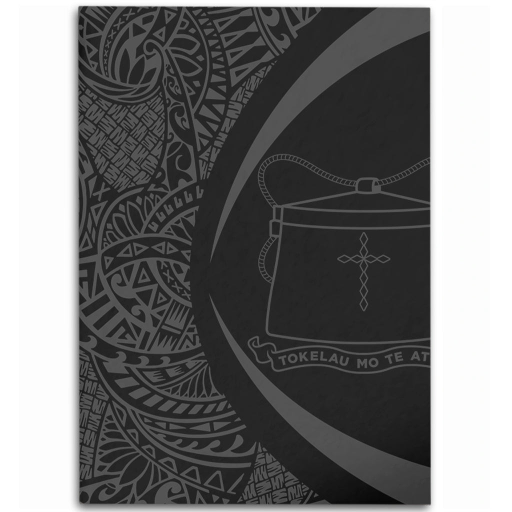 Tokelau Area Rug Lauhala Gray Circle Style