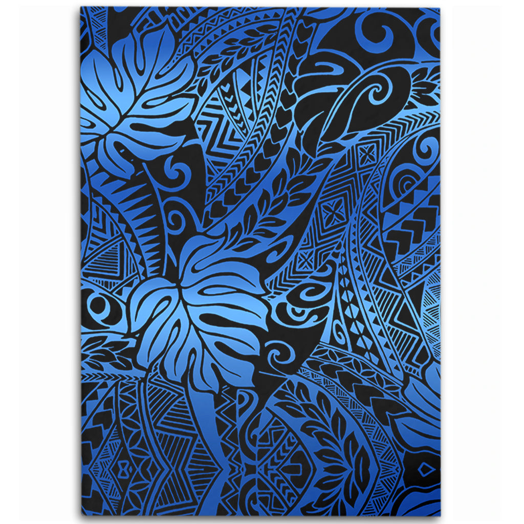 Hawaii Area Rug Tribal Polynesian Pattern Leaf