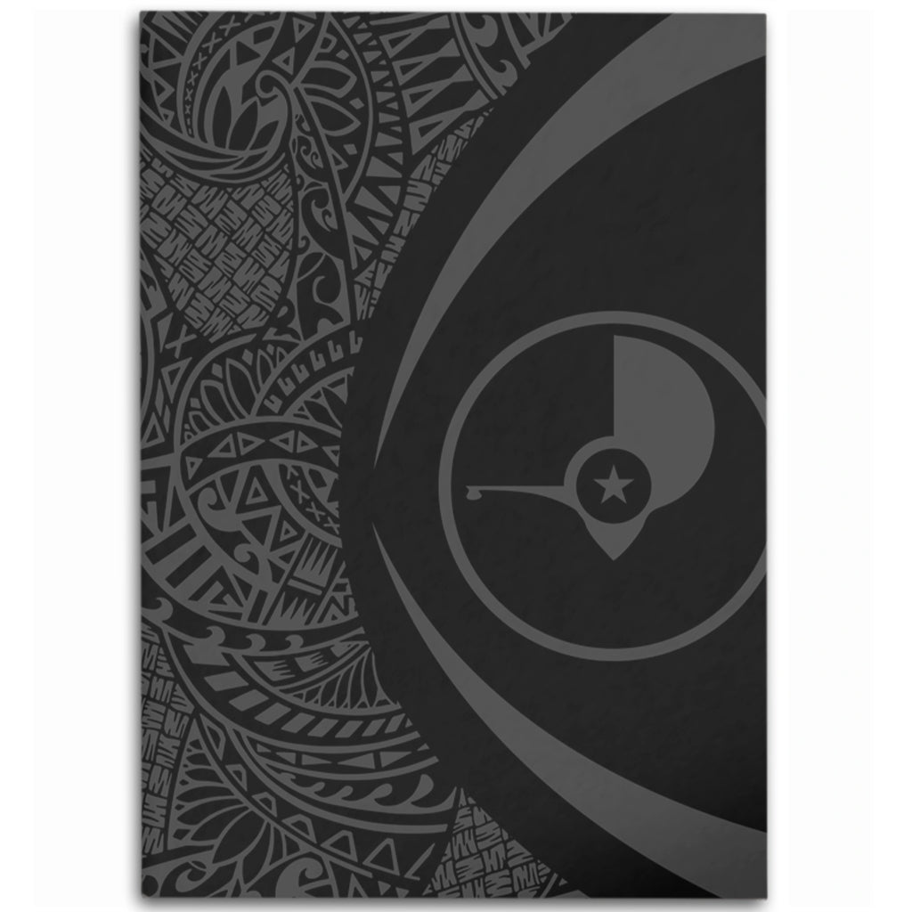 Yap State Area Rug Lauhala Gray Circle Style