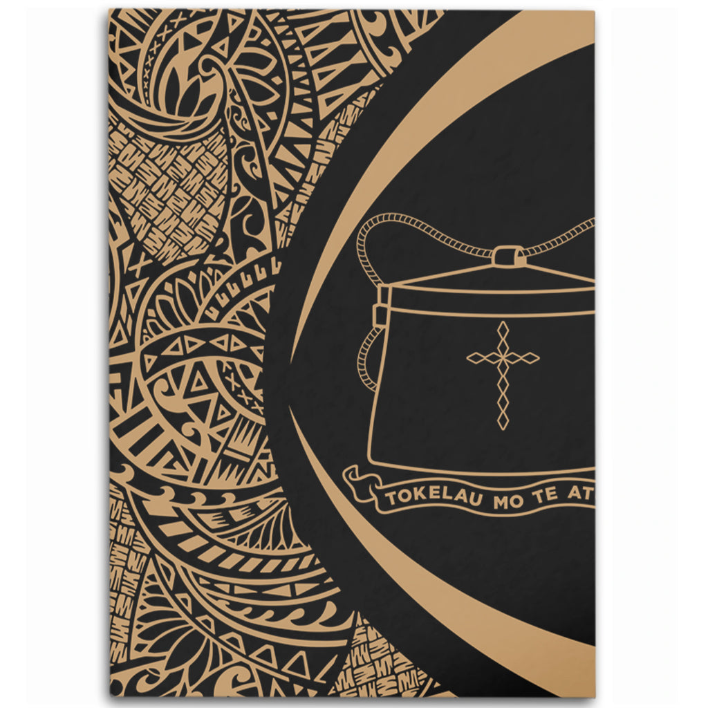 Tokelau Area Rug Lauhala Gold Circle Style