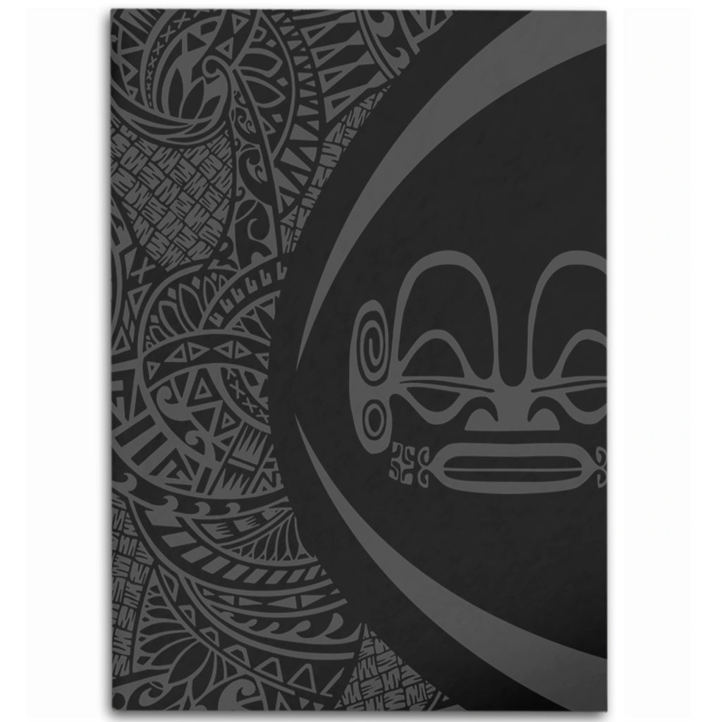 Marquesas Islands Area Rug Lauhala Gray Circle Style