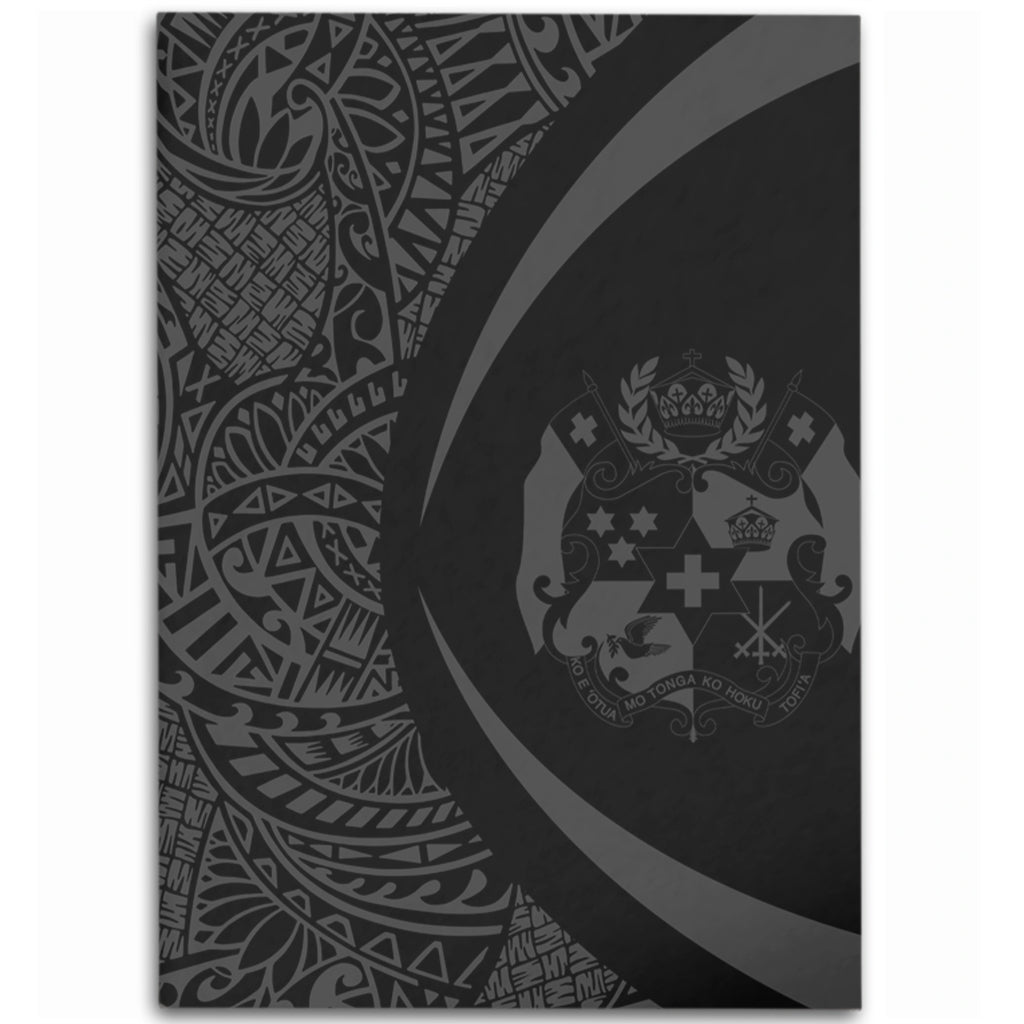 Tonga Area Rug Lauhala Gray Circle Style