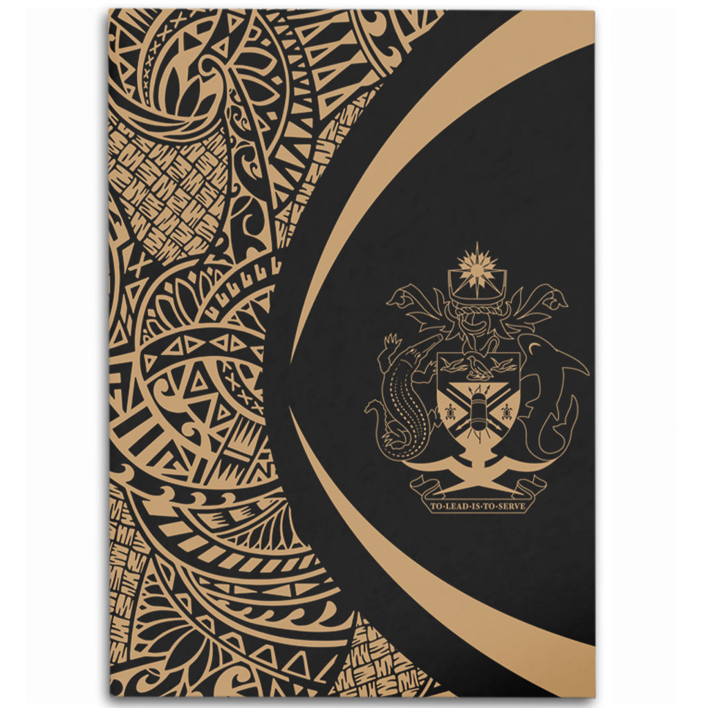 Solomon Islands Area Rug Lauhala Gold Circle Style