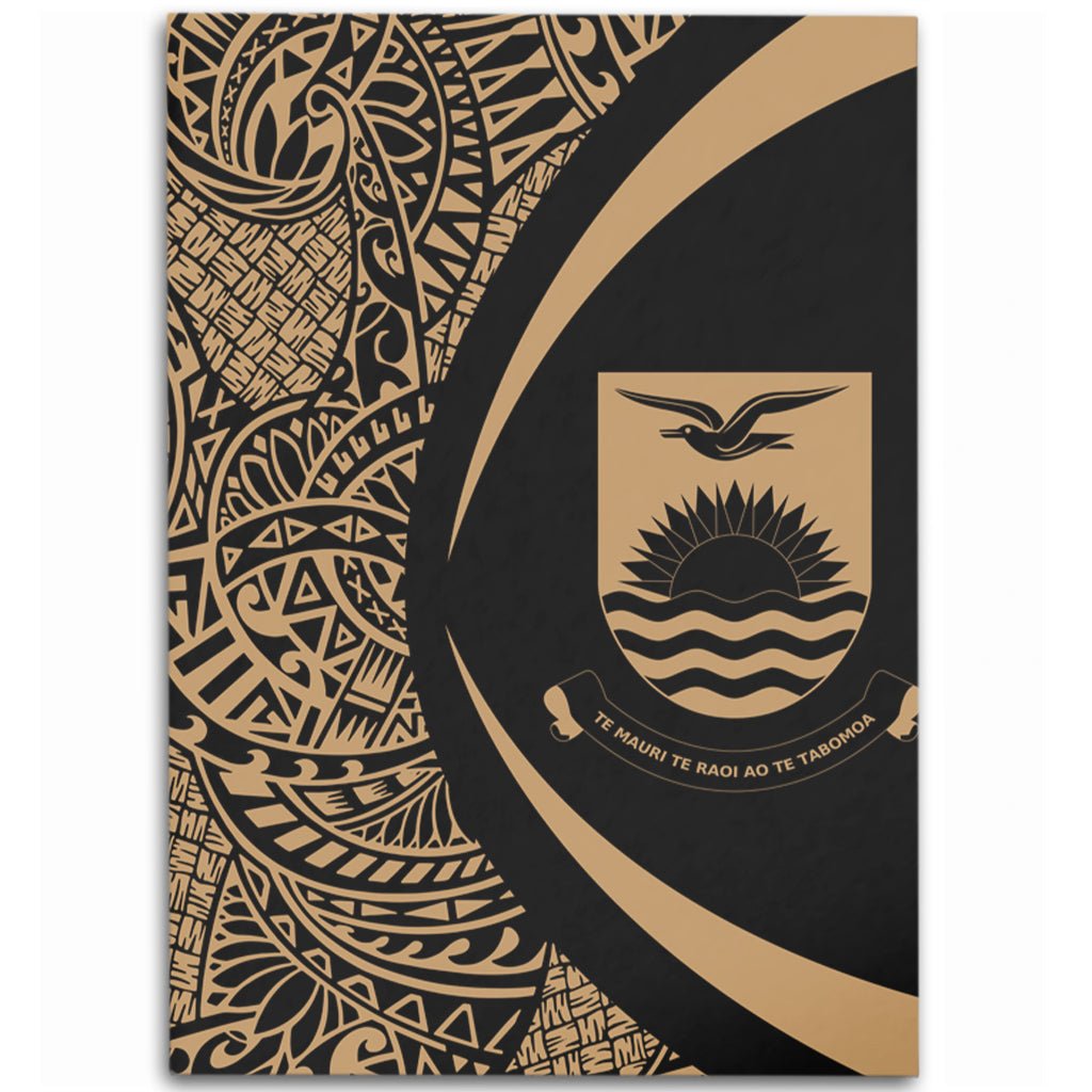 Kiribati Area Rug Lauhala Gold Circle Style