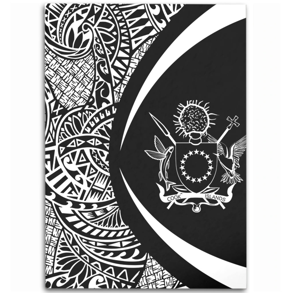 Cook Islands Area Rug Lauhala White Circle Style