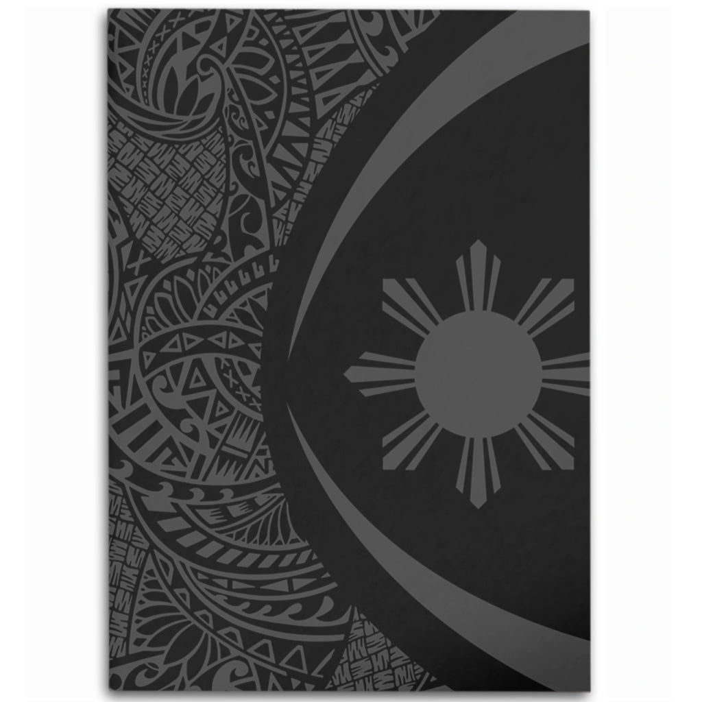 Philippines Filipinos Area Rug Lauhala Gray Circle Style