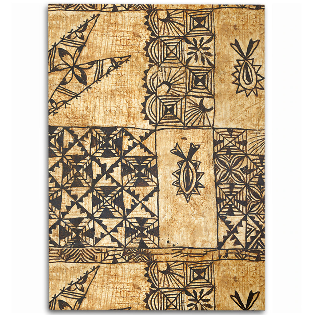 Tonga Area Rug Tapa Cloth Vintage