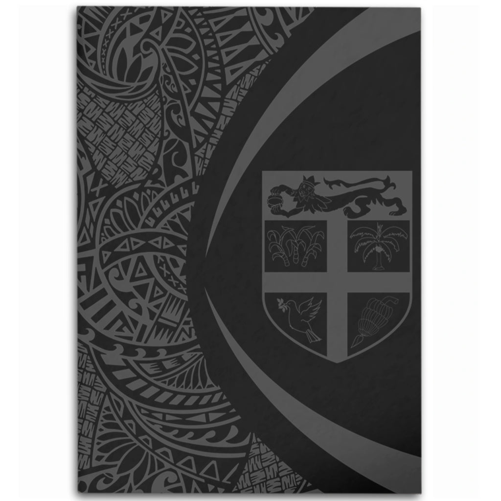 Fiji Area Rug Lauhala Gray Circle Style