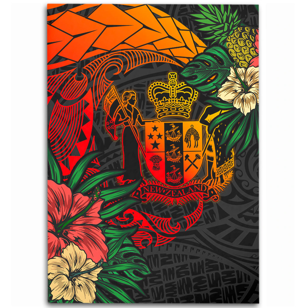 New Zealand Area Rug Polynesian Coat Of Arms Tropical