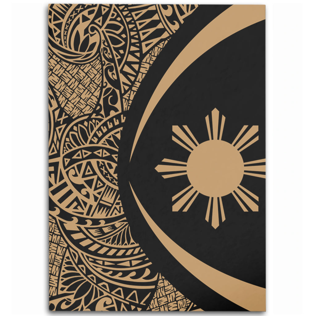 Philippines Filipinos Area Rug Lauhala Gold Circle Style