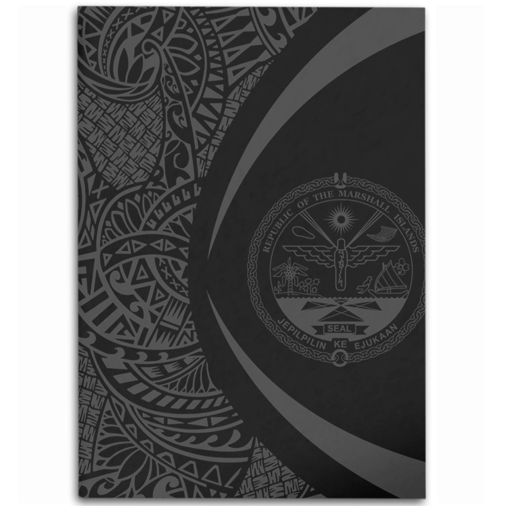 Marshall Islands Area Rug Lauhala Gray Circle Style