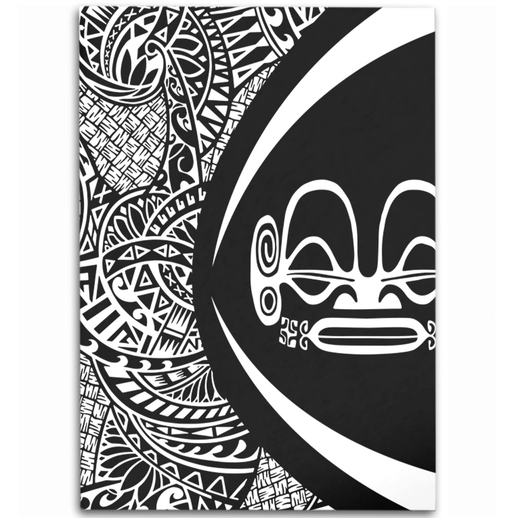 Marquesas Islands Area Rug Lauhala White Circle Style