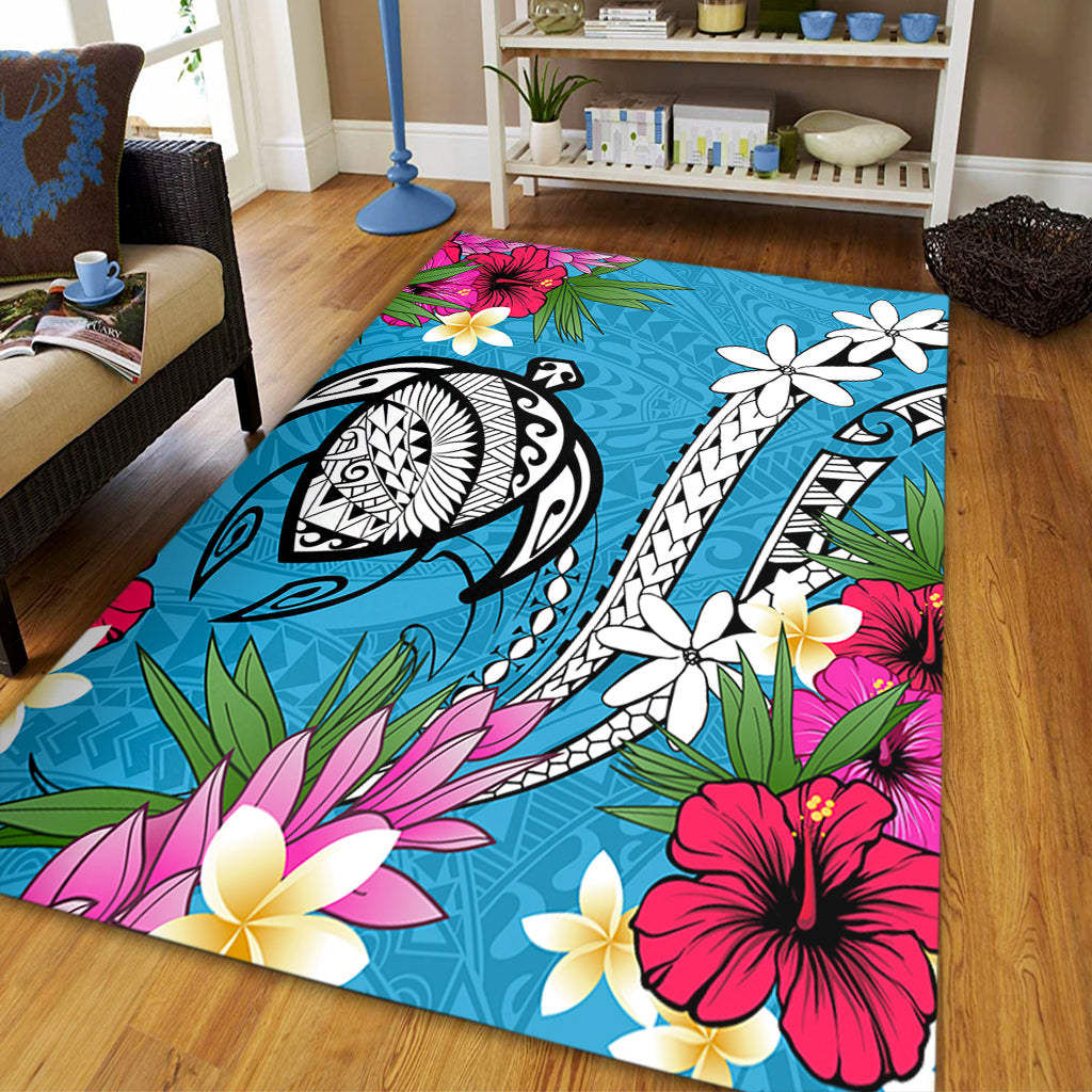 Hawaii Area Rug Tribal Polynesia Tropical Summer
