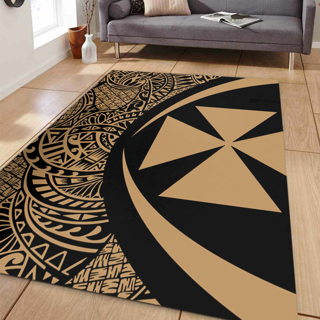 Wallis And Futuna Area Rug Lauhala Gold Circle Style