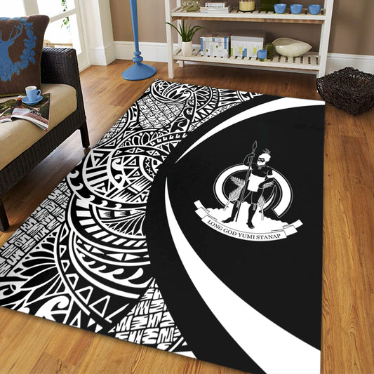 Vanuatu Area Rug Lauhala White Circle Style