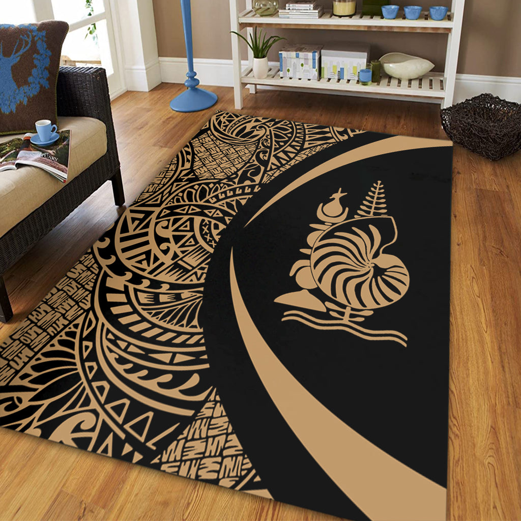 New Caledonia Area Rug Lauhala Gold Circle Style