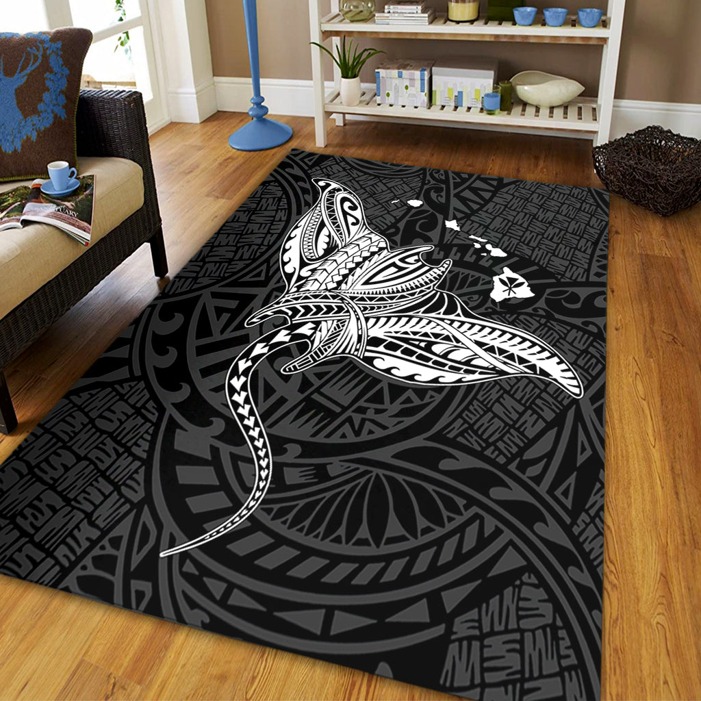 Hawaii Area Rug Hawaiian Map Polynesian Tribal Ray Tattoo