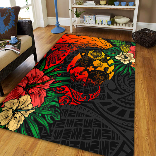 Tonga Area Rug Polynesian Coat Of Arms Tropical