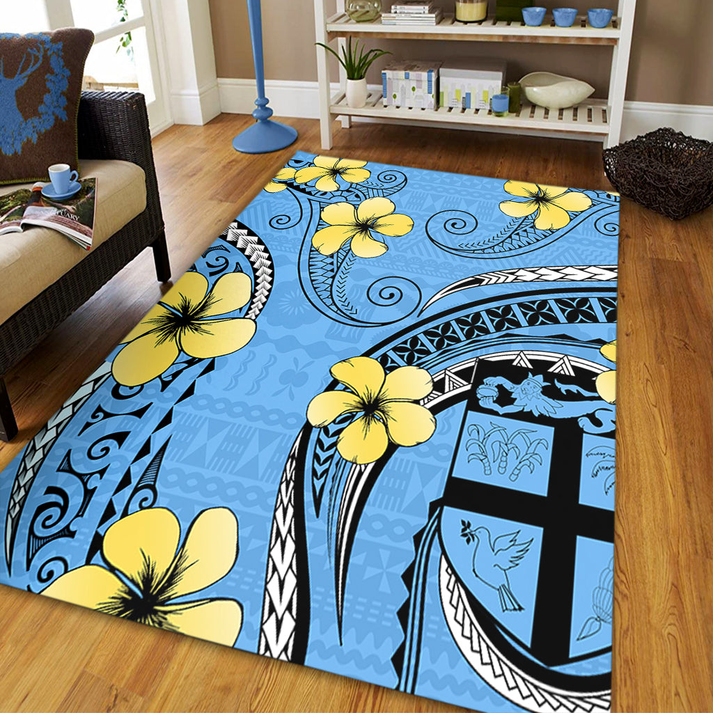 Fiji Area Rug Bula Style Plumeria Flower