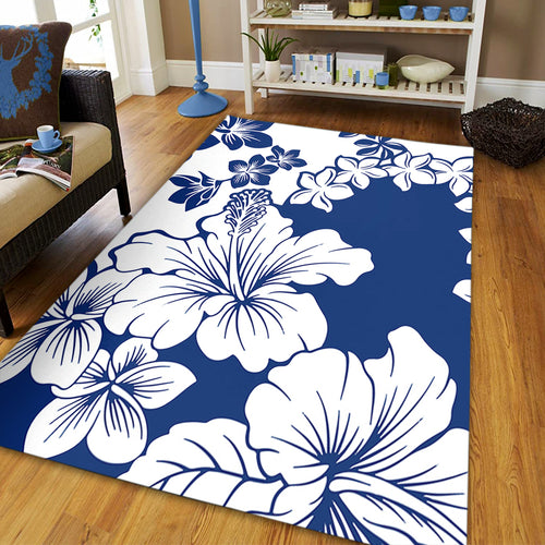 Hawaii Area Rug Polynesia Fabric Floral