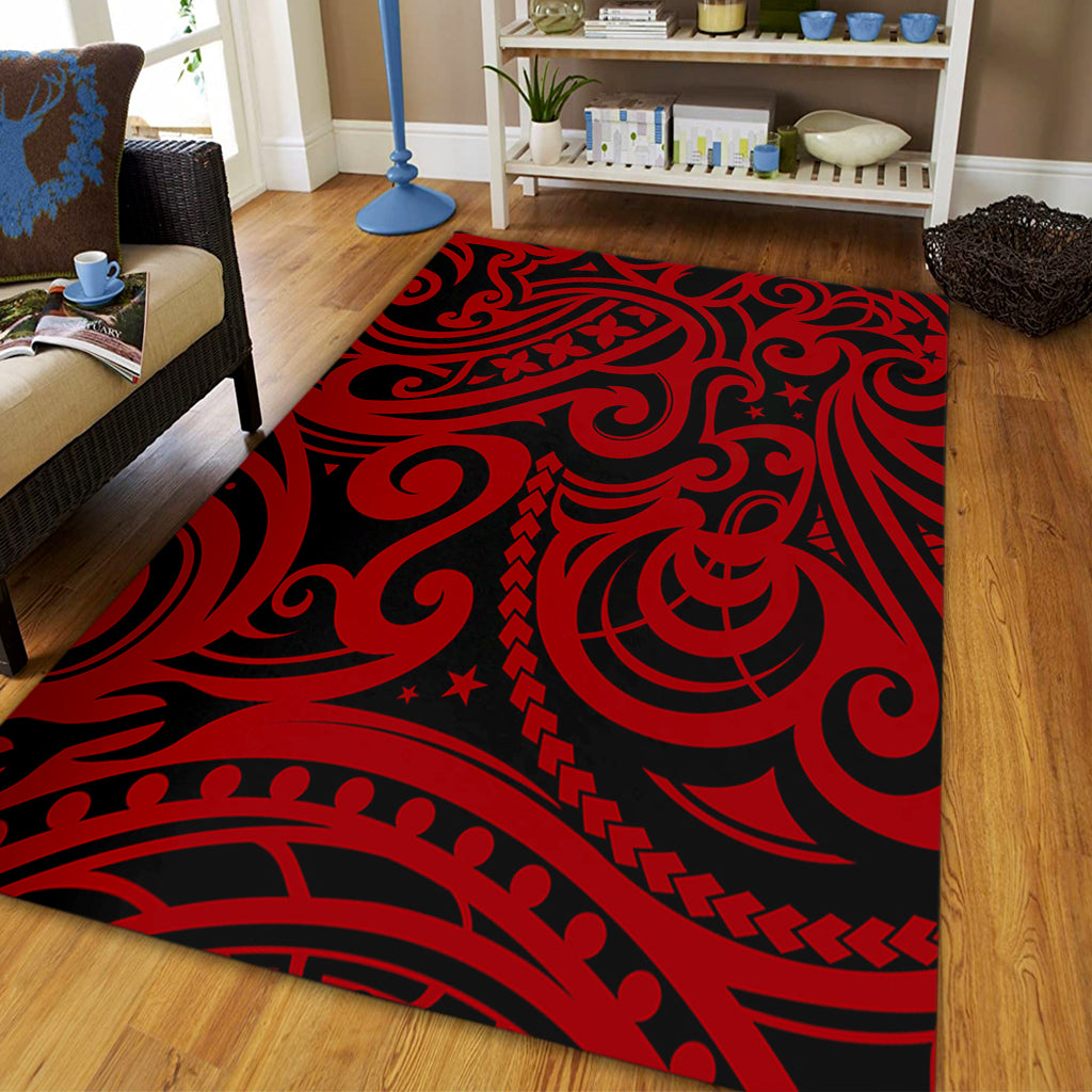 New Zealand Area Rug Maori Pattern Tattoo