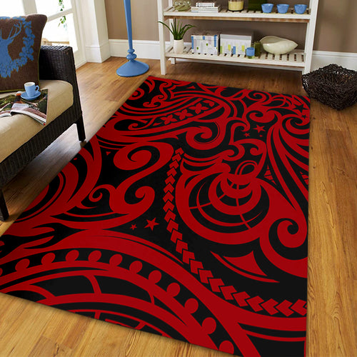 New Zealand Area Rug Maori Pattern Tattoo