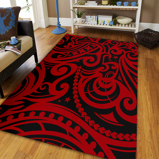New Zealand Area Rug Maori Pattern Tattoo