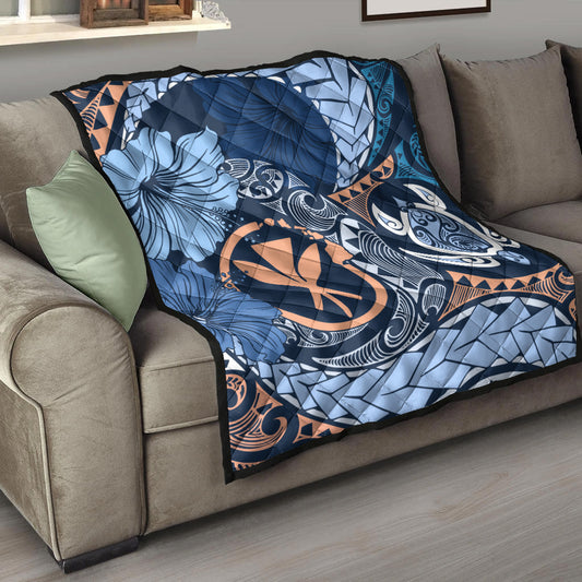 Hawaii Premium Quilt Kanaka Maoli Tribal Pattern