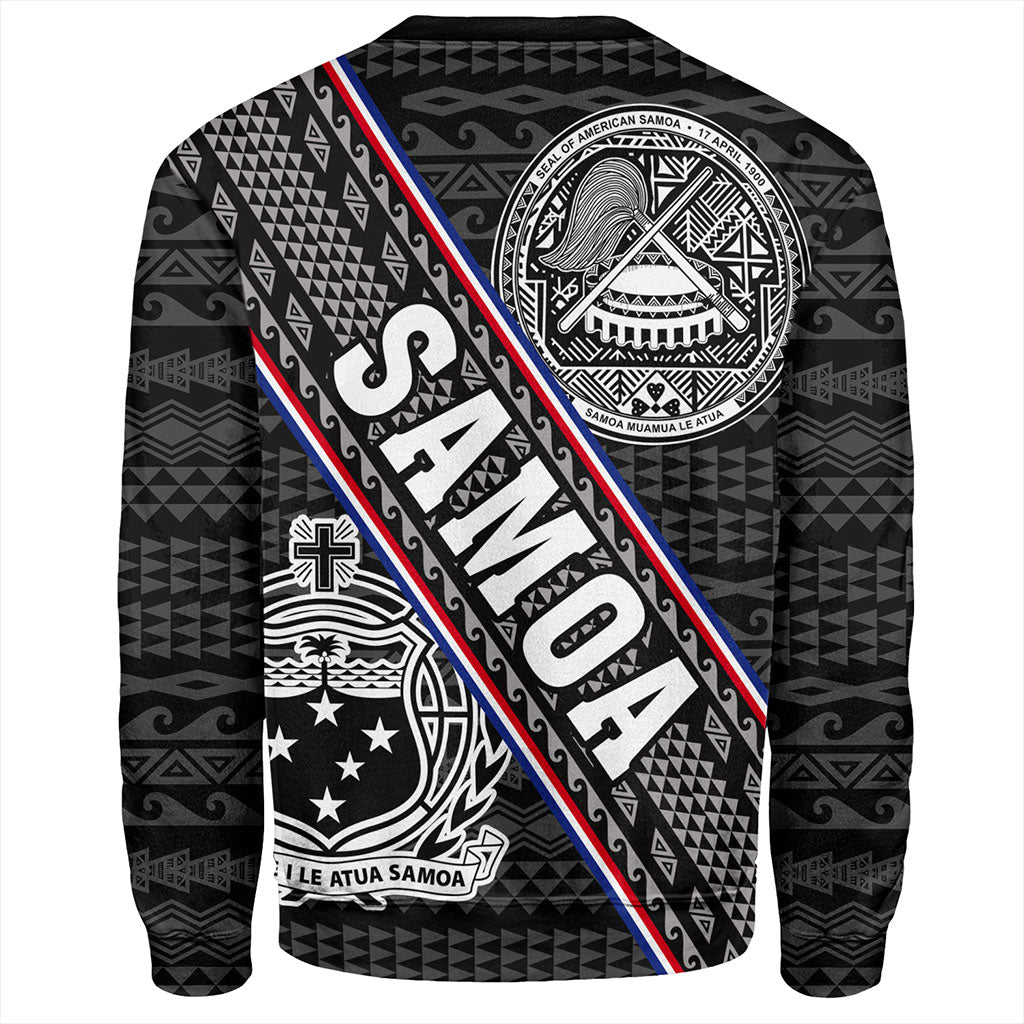 Samoa Sweatshirt American Samoa Coat Of Arms Half Style