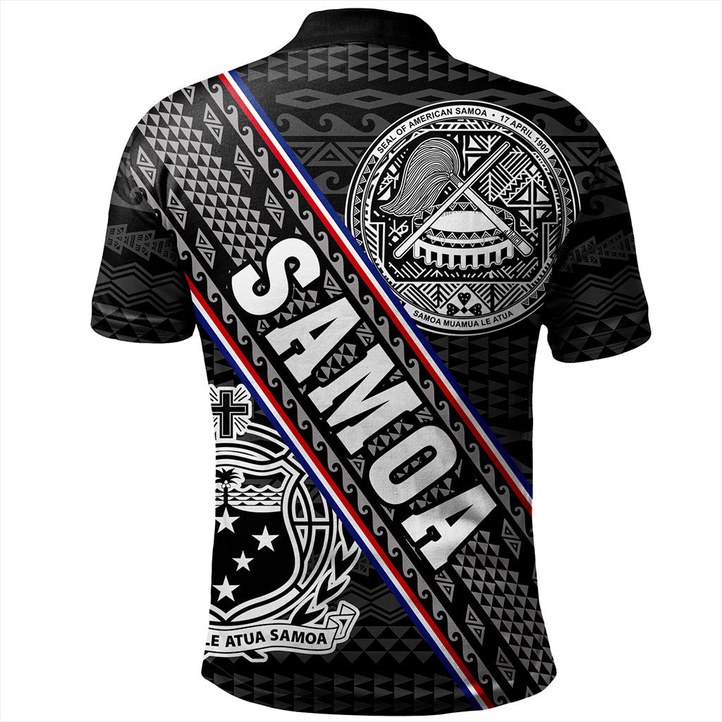 Samoa Polo Shirt American Samoa Coat Of Arms Half Style