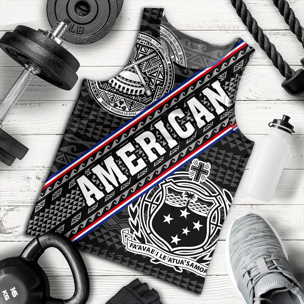 Samoa Tank Top American Samoa Coat Of Arms Half Style