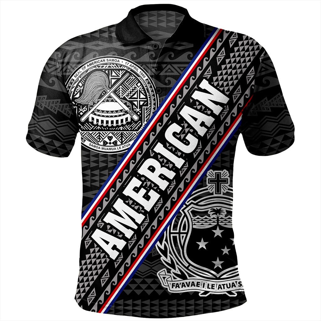 Samoa Polo Shirt American Samoa Coat Of Arms Half Style