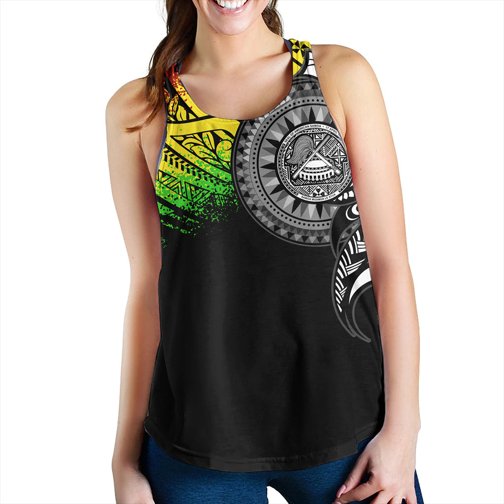 American Samoa Women Tank Polynesian Tribal Reggae Style
