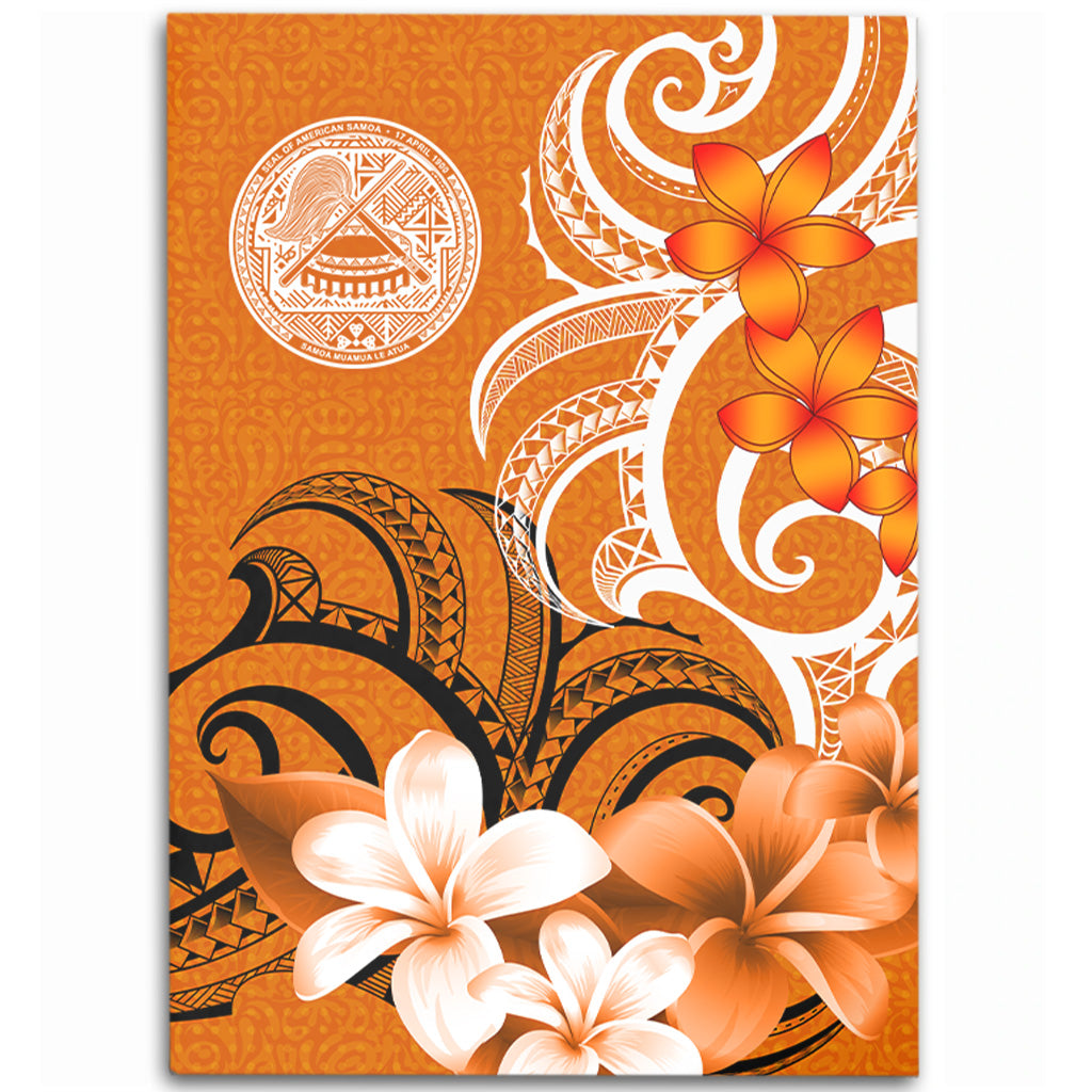 American Samoa Area Rug Polynesian Floral Spirit Orange