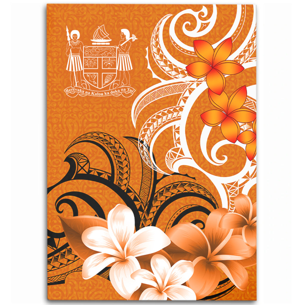 Fiji Area Rug Polynesian Floral Spirit Orange